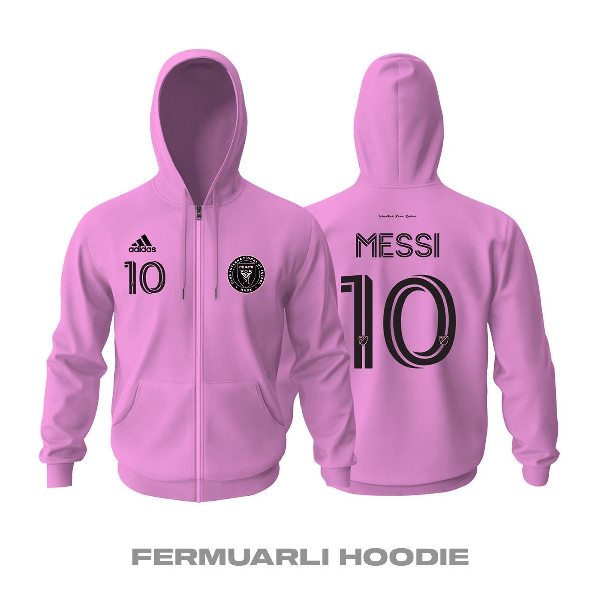 Inter Miami: Home Edition 2023/2024 Fermuarlı Kapüşonlu Hoodie
