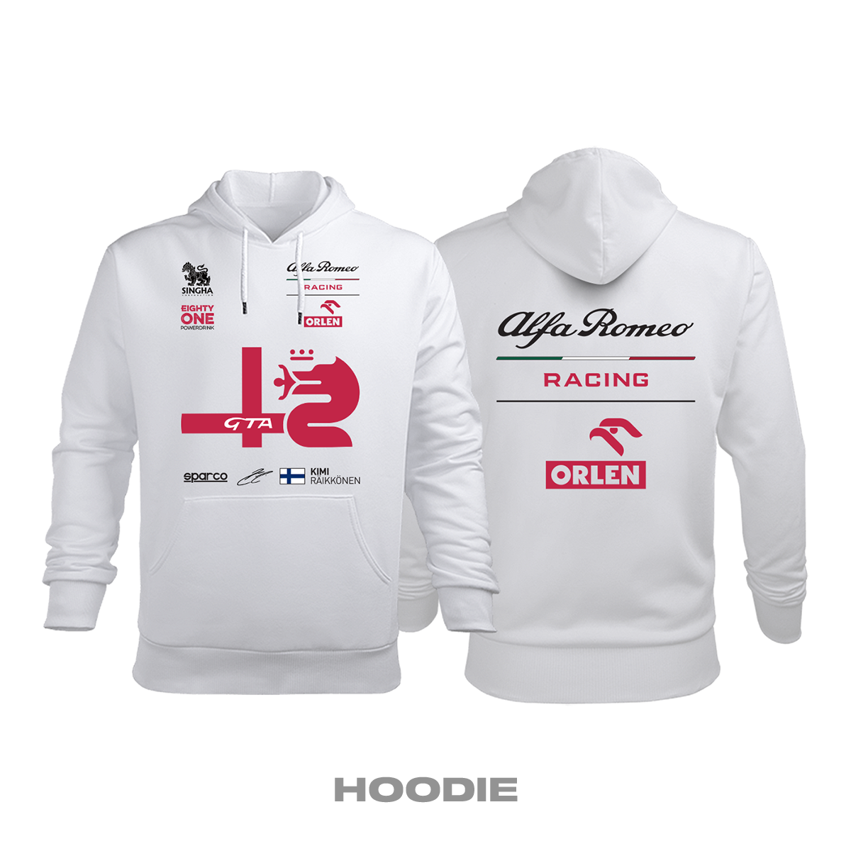 Alfa Romeo Racing: White Edition 2021 Kapüşonlu Hoodie M
