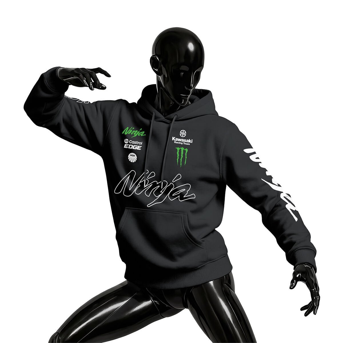 Kawasaki Racing: Ninja - Black 2026 Kapüşonlu Hoodie