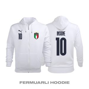 İtalya: Away Edition 2019/2020 Fermuarlı Kapüşonlu Hoodie XS