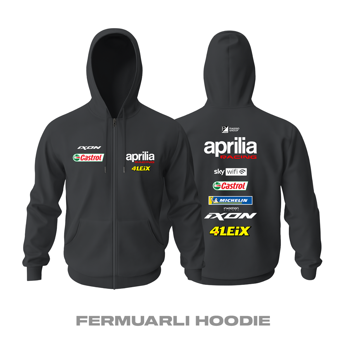 Aprilia Racing Team: Aleix Espargaro Edition Fermuarlı Kapüşonlu Hoodie