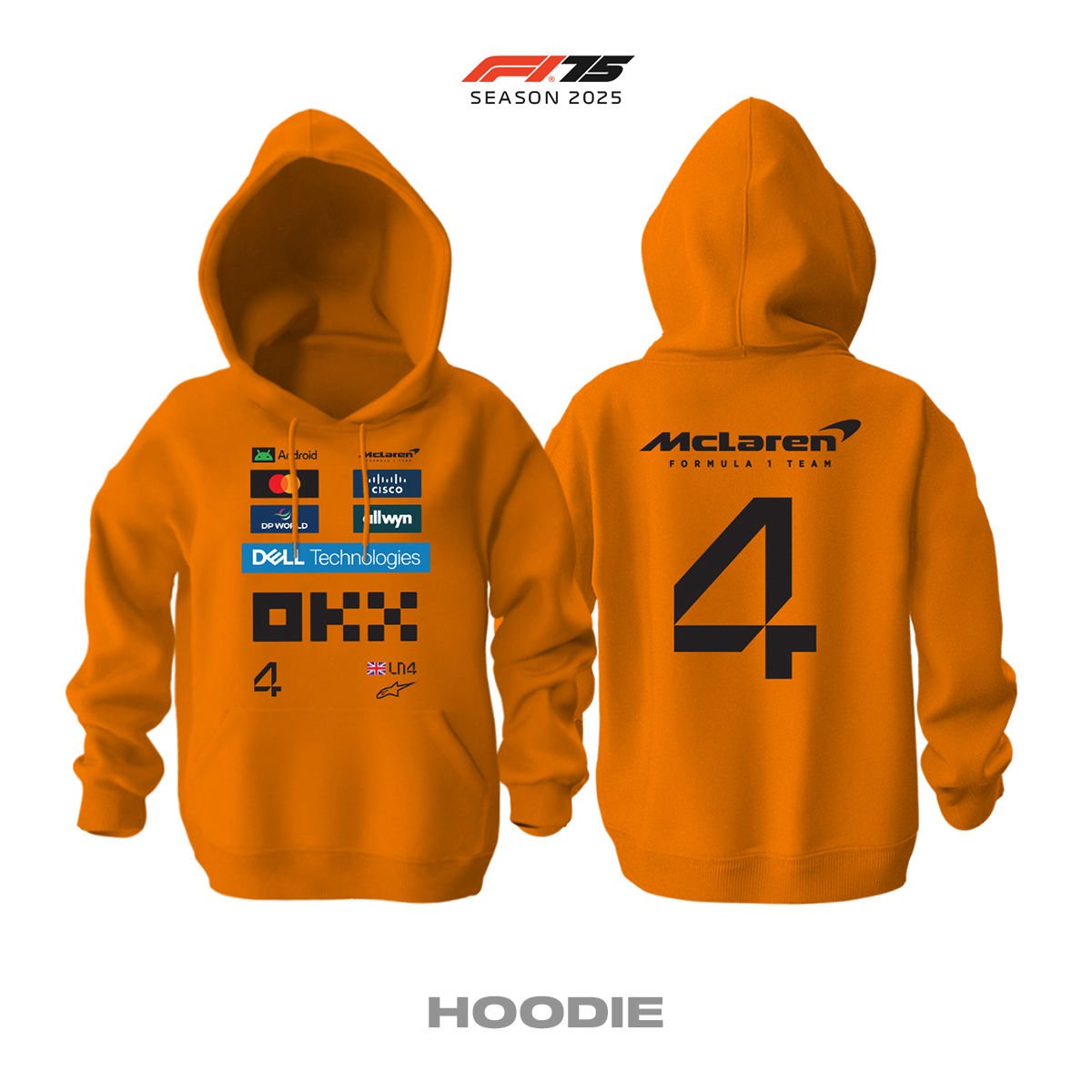 McLaren F1 Team: MCL39 Orange Edition 2025 Kapüşonlu Hoodie