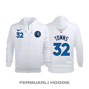 Minnesota Timberwolves: Association Edition 2017/2018 Fermuarlı Kapüşonlu Hoodie L