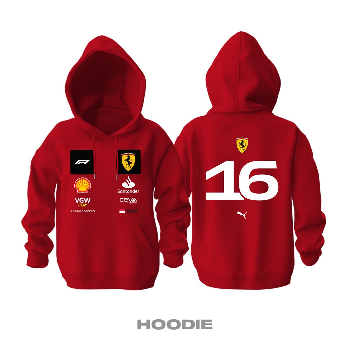 Scuderia Ferrari: Red Edition 2023 Kapüşonlu Hoodie