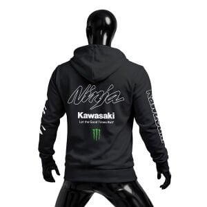 Kawasaki Racing: Ninja - Black 2026 Fermuarlı Hoodie