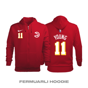 Atlanta Hawks: Icon Edition 2020/2021 Fermuarlı Kapüşonlu Hoodie