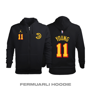 Atlanta Hawks: Statement Edition 2020/2021 Fermuarlı Kapüşonlu Hoodie