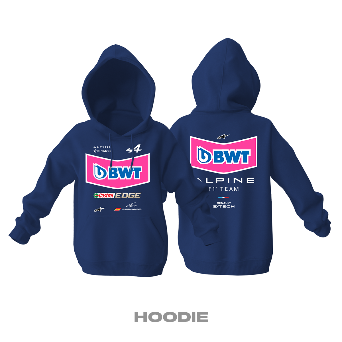 Alpine F1 Team: Navy Edition 2022 Kapüşonlu Hoodie L