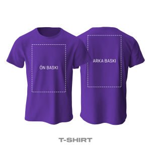 Kişisel Baskı - Mor Tişört