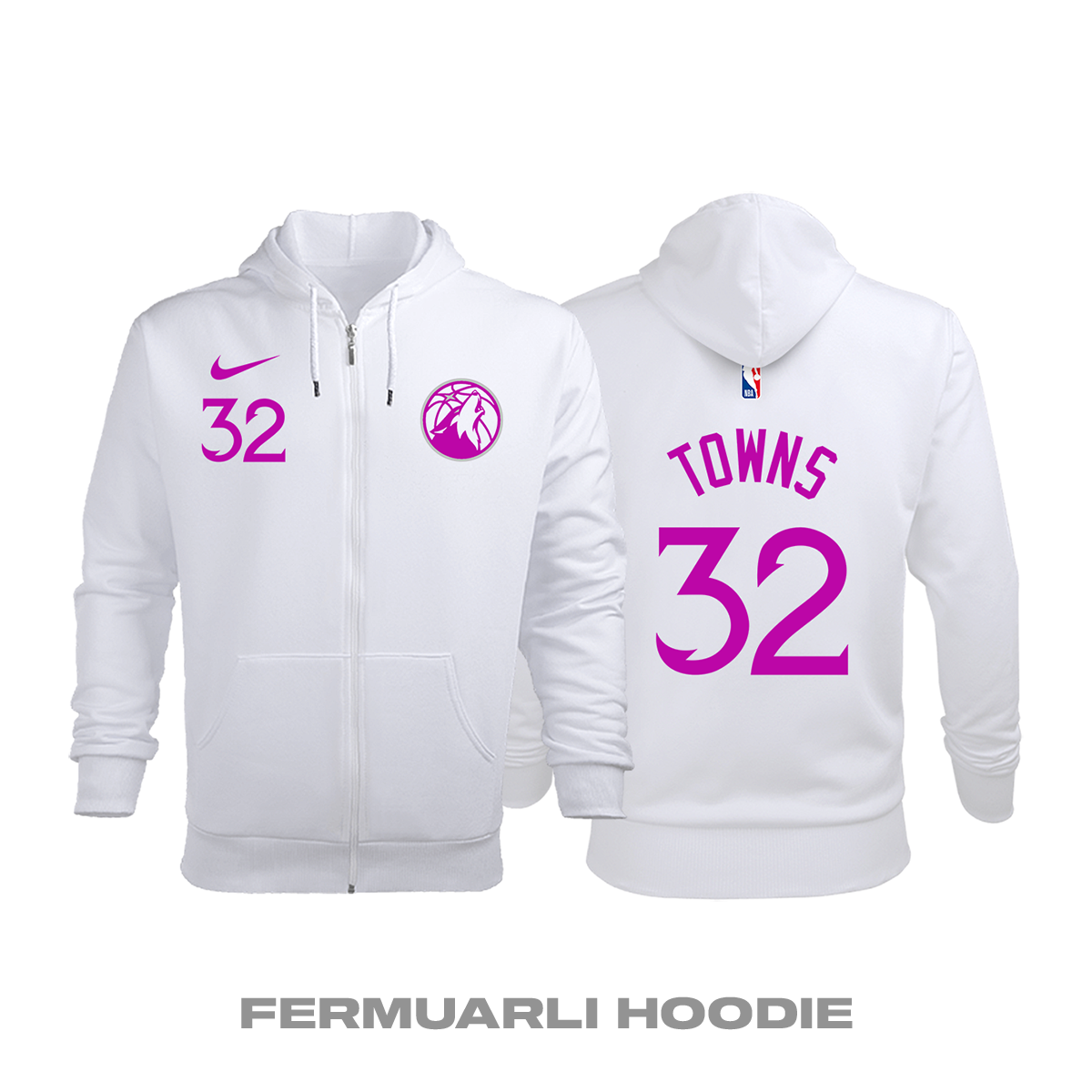 Minnesota Timberwolves: Earned Edition 2018/2019 Fermuarlı Kapüşonlu Hoodie 3XL