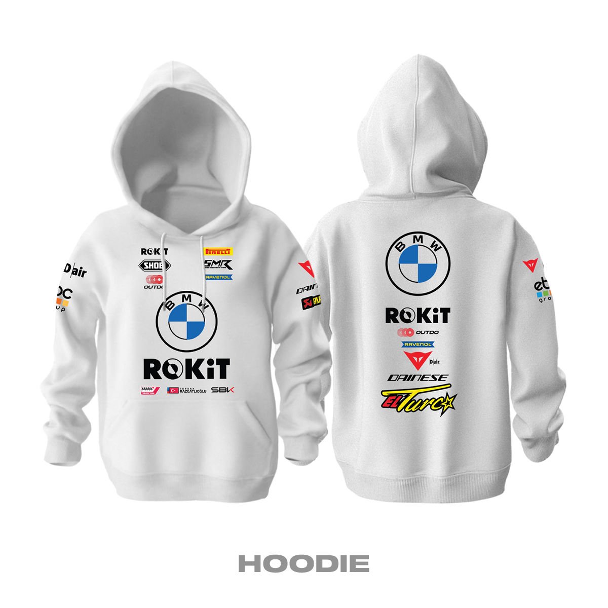 BMW ROKIT: WSBK Team - White Edition 2024/2025 Kapüşonlu Hoodie