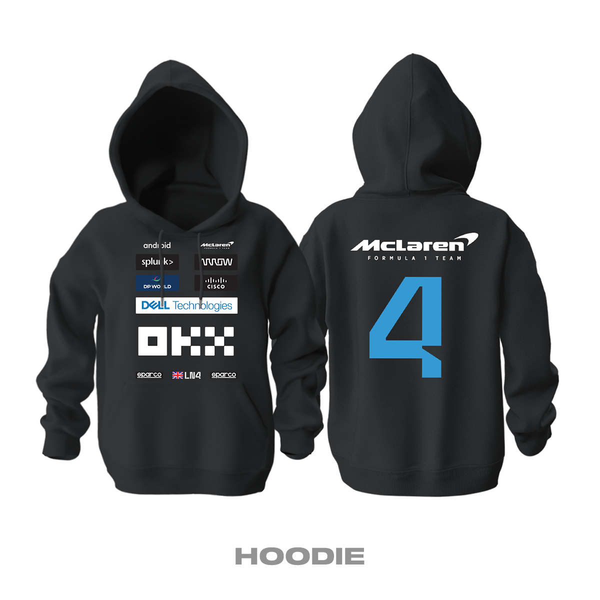 McLaren F1 Team: Black Edition 2023 Kapüşonlu Hoodie