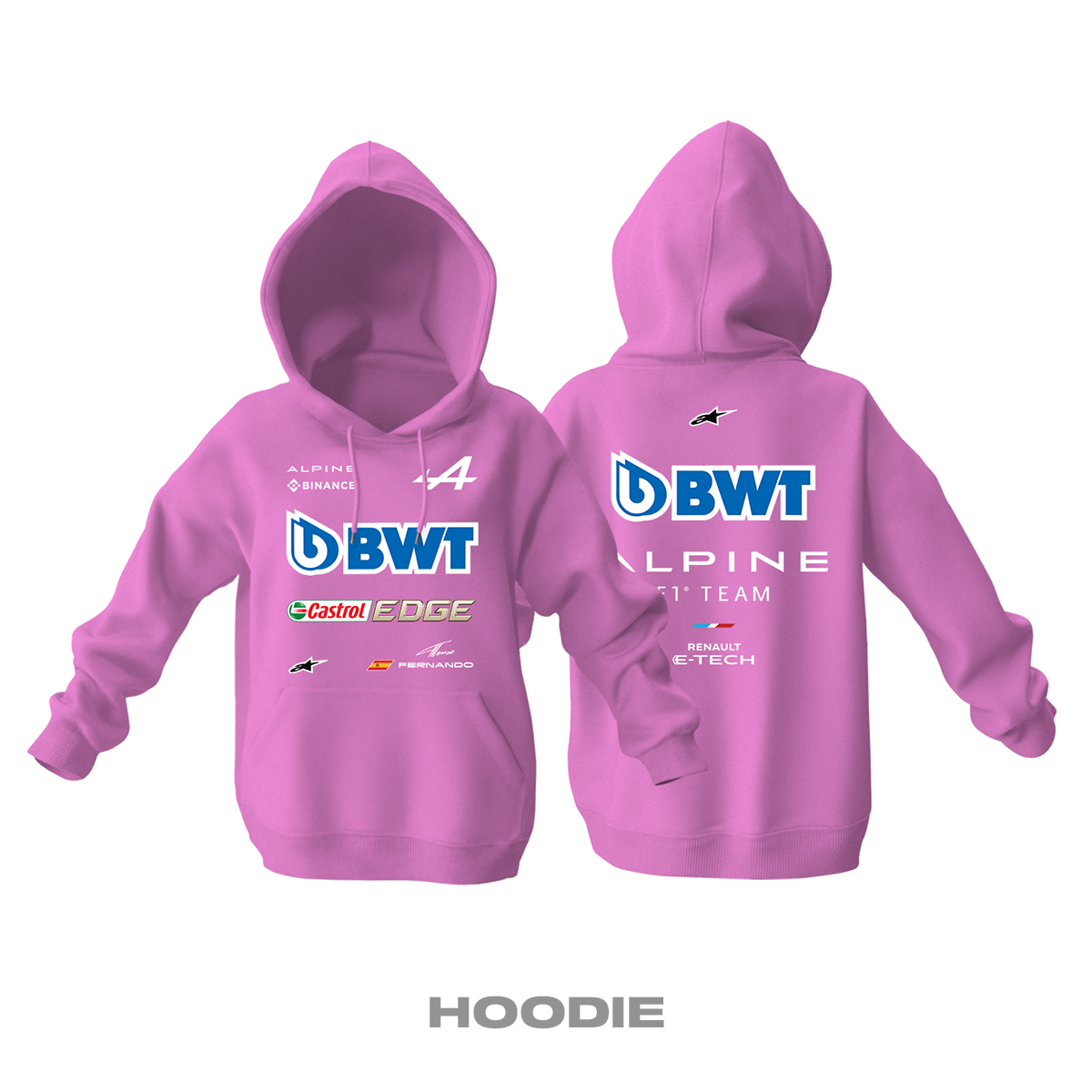 Alpine F1 Team: Pink Edition 2022 Kapüşonlu Hoodie S