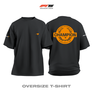 Lando Norris: World Champion 2025 - Black Edition v2 Oversize Tişört