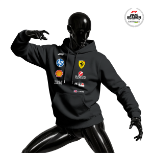Scuderia Ferrari: SF-26 Black Edition 2026 Kapüşonlu Hoodie