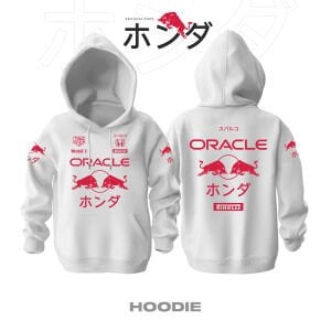 Red Bull Racing: ホンダ - #Japanese GP 2025 - WHITE 白 Kapüşonlu Hoodie