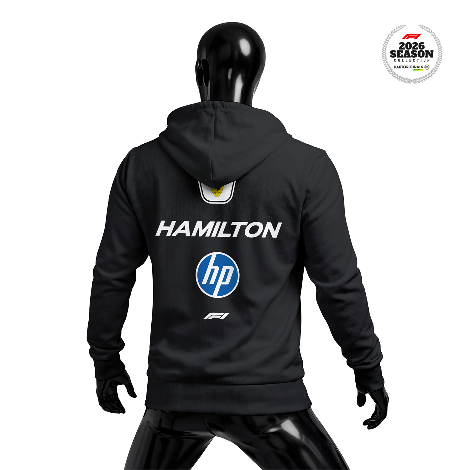 Scuderia Ferrari: SF-26 Black Edition 2026 Fermuarlı Hoodie