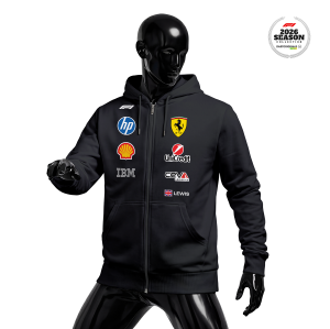 Scuderia Ferrari: SF-26 Black Edition 2026 Fermuarlı Hoodie