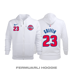 Detroit Pistons: Association Edition 2018/2019 Fermuarlı Kapüşonlu Hoodie