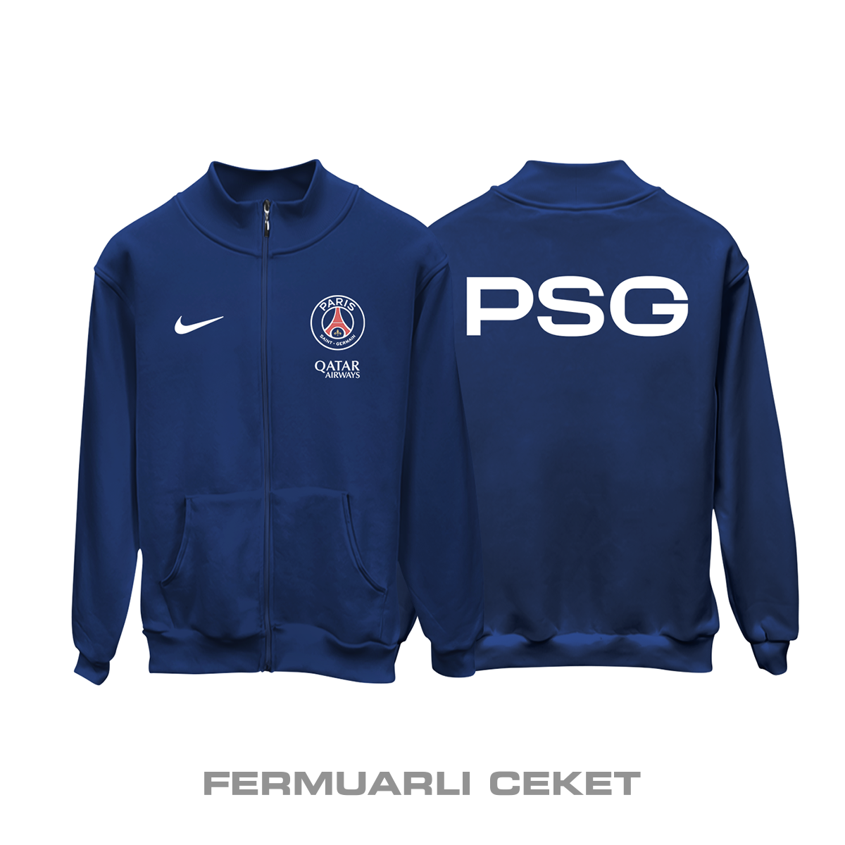 PSG: Club Culture Series - Navy Edition Fermuarlı Ceket