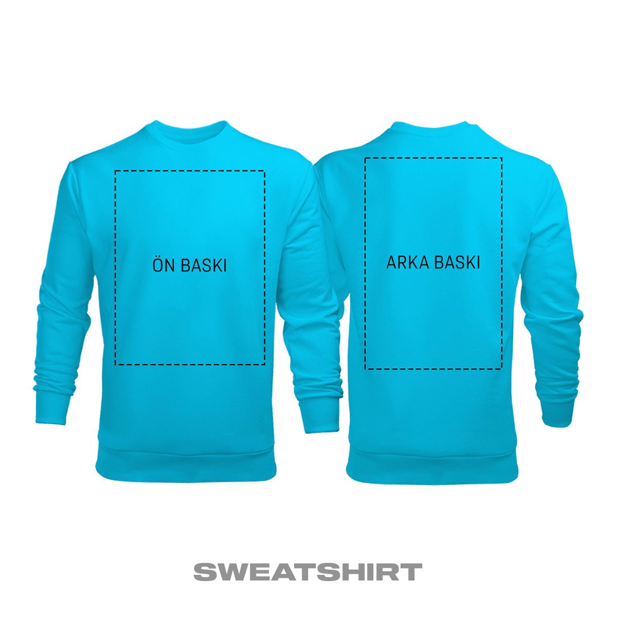 Kişisel Baskı - Turkuaz Sweatshirt