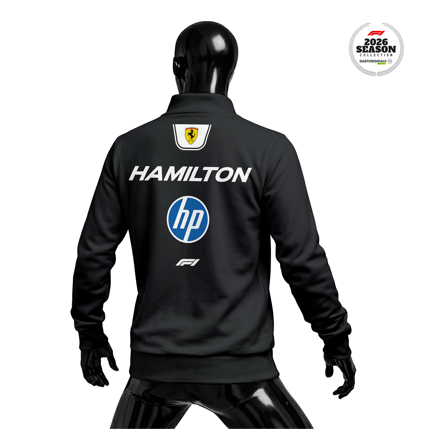 Scuderia Ferrari: SF-26 Black Edition 2026 Fermuarlı Ceket