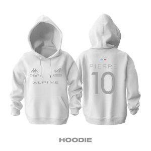 Alpine F1 Team: White Crew Edition 2023 Kapüşonlu Hoodie