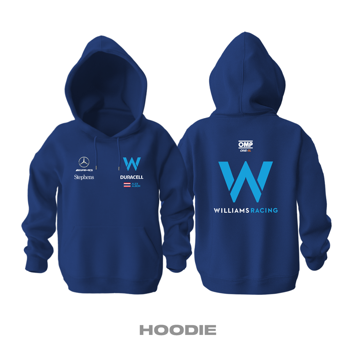 Williams Racing: Navy Edition 2023 Kapüşonlu Hoodie