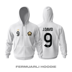 Lille LOSC: Away Edition 2021/2022 Fermuarlı Kapüşonlu Hoodie S