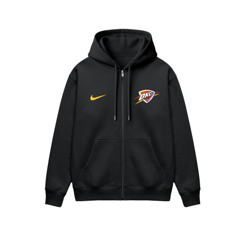 Oklahoma City Thunder: City Edition 2K25 Fermuarlı Kapüşonlu Hoodie