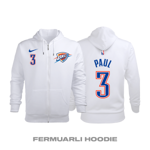 Oklahoma City Thunder: Association Edition 2017/2018 Fermuarlı Kapüşonlu Hoodie 3XL