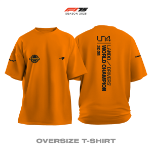 Lando Norris: World Champion 2025 - Orange Edition Oversize Tişört
