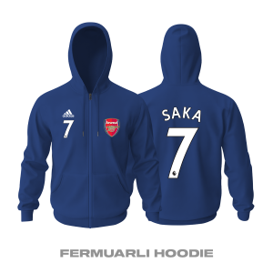 Arsenal: Third Edition 2021/2022 Fermuarlı Kapüşonlu Hoodie M