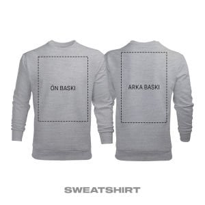 Kişisel Baskı - Gri Sweatshirt