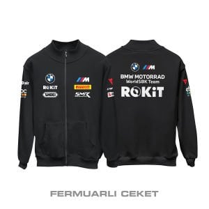 BMW ROKIT: Motorrad Team - Black Edition 2024/2025 Fermuarlı Ceket