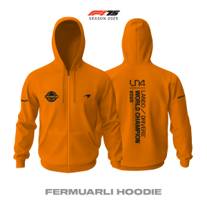 Lando Norris: World Champion 2025 - Orange Edition Fermuarlı Hoodie