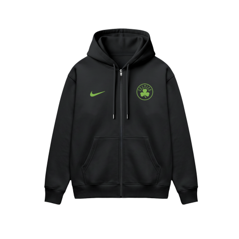 Boston Celtics: City Edition 2K25 Fermuarlı Kapüşonlu Hoodie