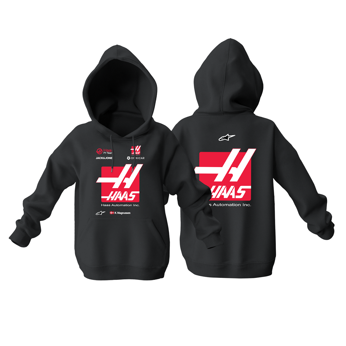 Haas F1 Team: Black Edition 2022 Kapüşonlu Hoodie XS