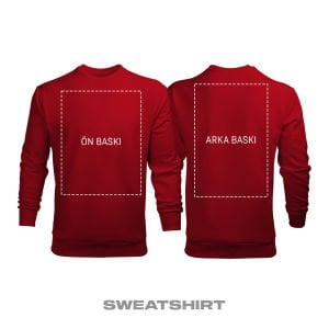 Kişisel Baskı - Kırmızı Sweatshirt