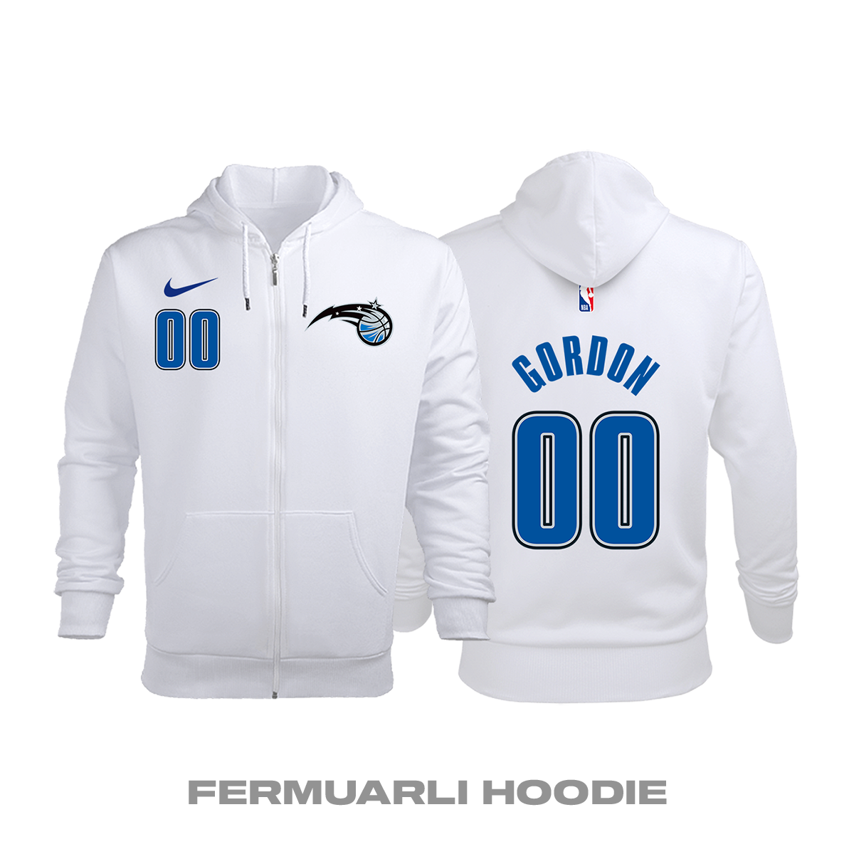 Orlando Magic: Association Edition 2017/2018 Fermuarlı Kapüşonlu Hoodie M