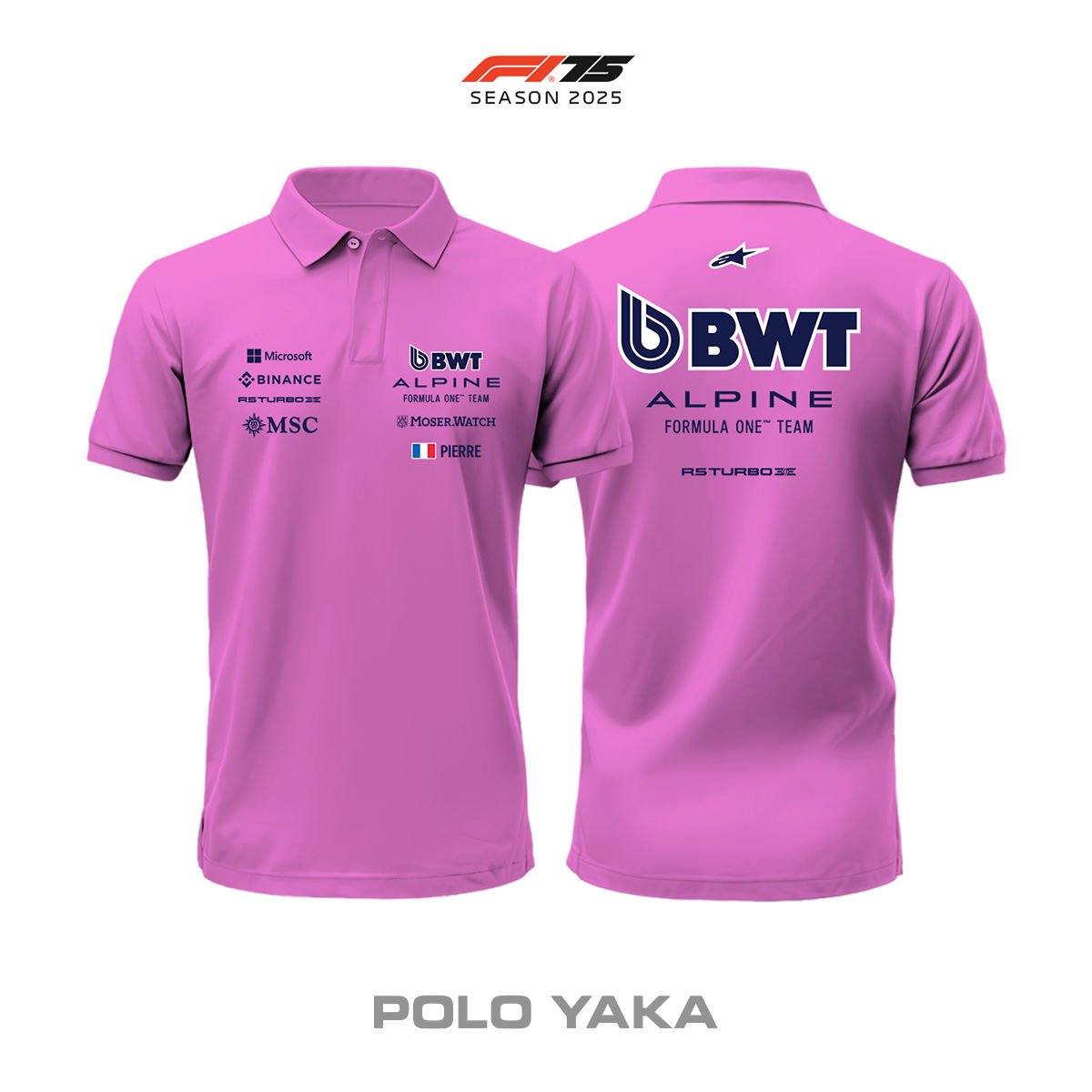 Alpine F1 Team: A525 - Pink Edition 2025 Polo Yaka