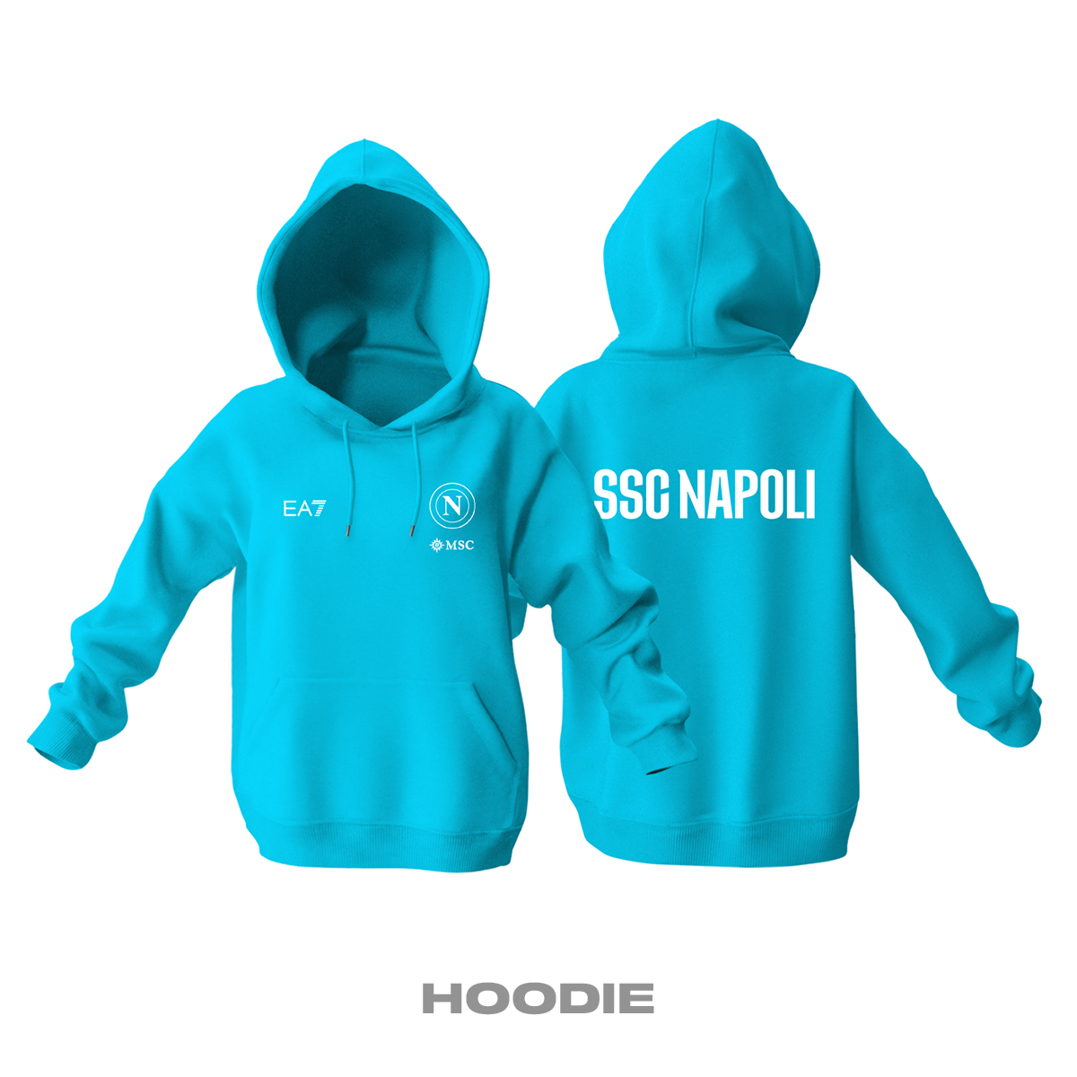 Napoli: Club Culture Series - Sky Blue Edition Kapüşonlu Hoodie
