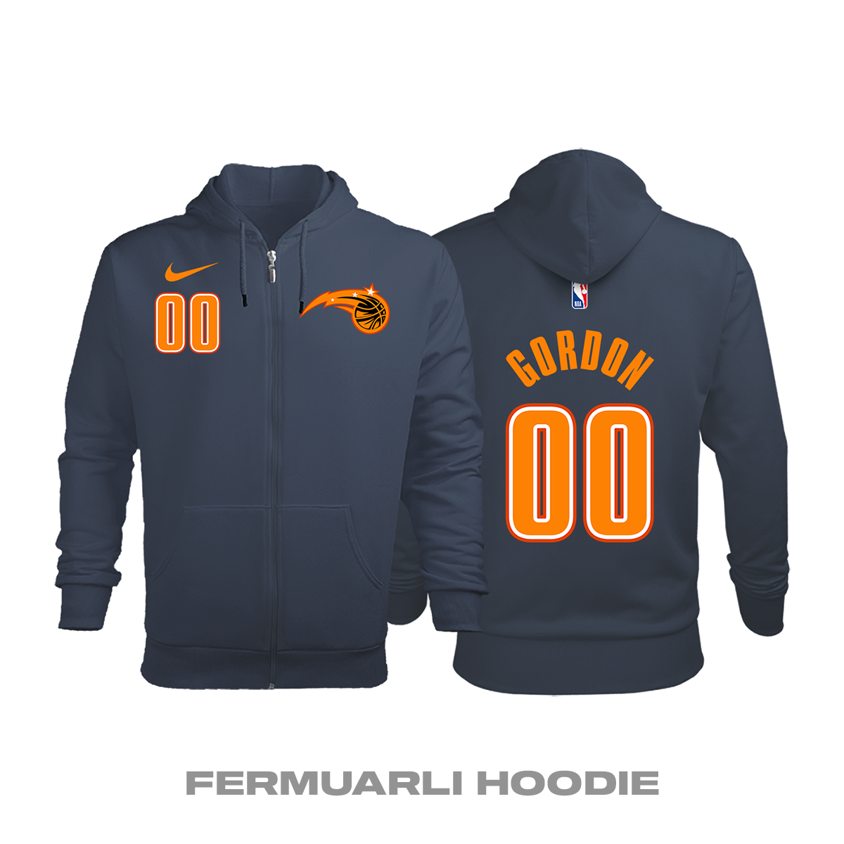Orlando Magic: City Edition 2019/2020 Fermuarlı Kapüşonlu Hoodie 2XL