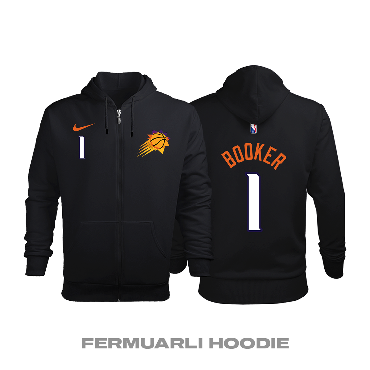 Phoenix Suns: City Edition 2020/2021 Fermuarlı Kapüşonlu Hoodie