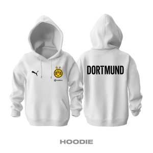 Dortmund: Club Culture Series - White Edition Kapüşonlu Hoodie