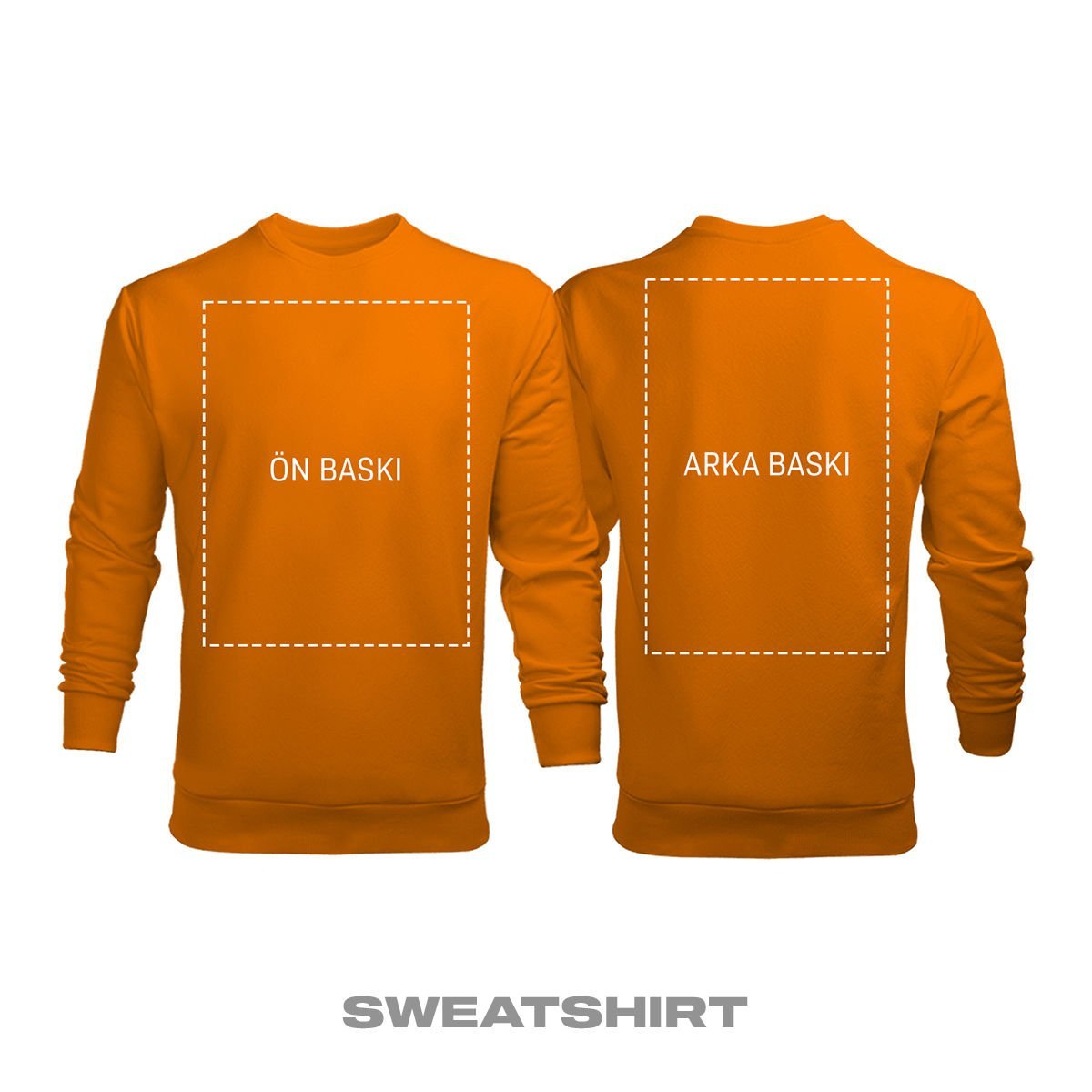 Kişisel Baskı - Turuncu Sweatshirt