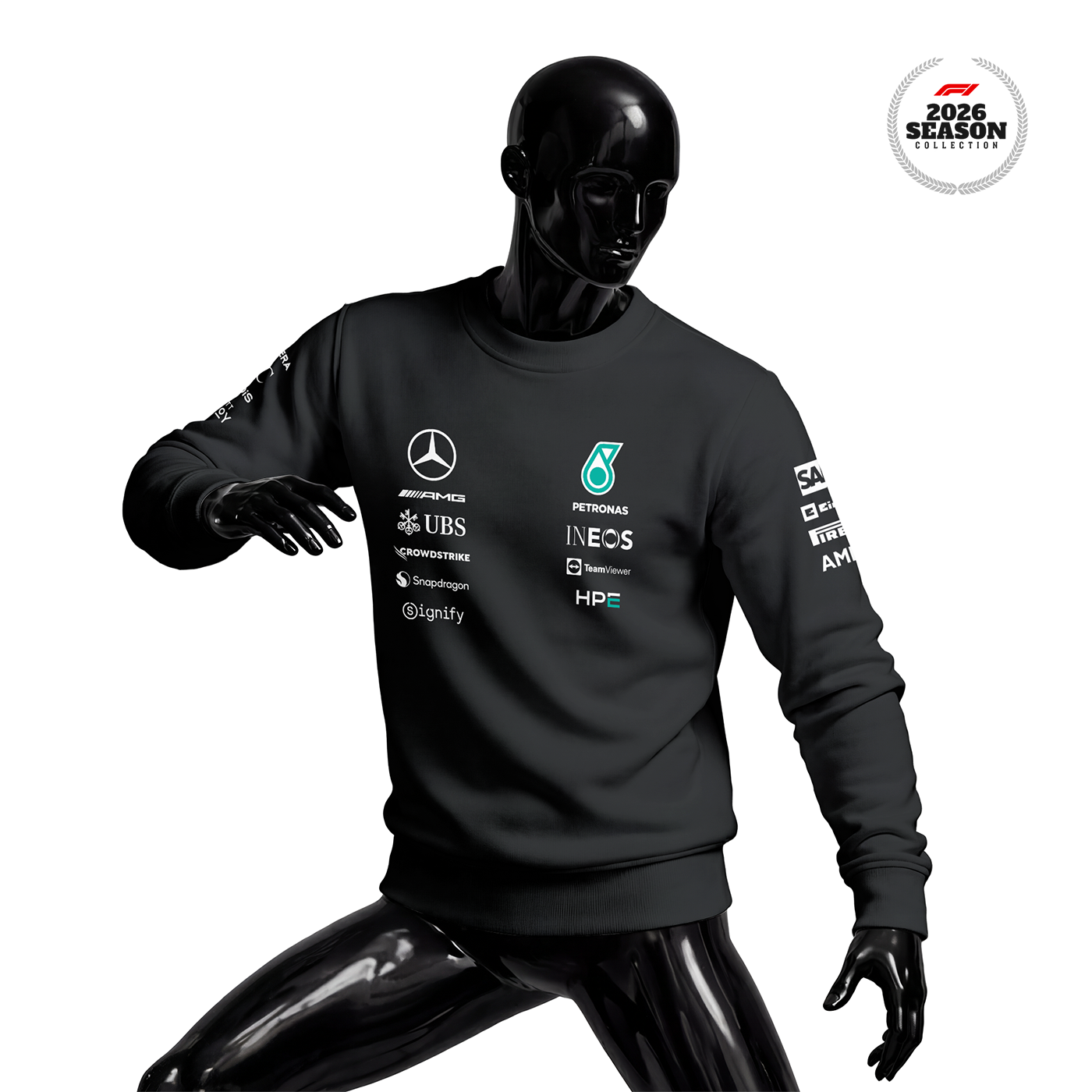 Petronas F1 Team: W17 Merch Edition - Black 2026 Sweatshirt