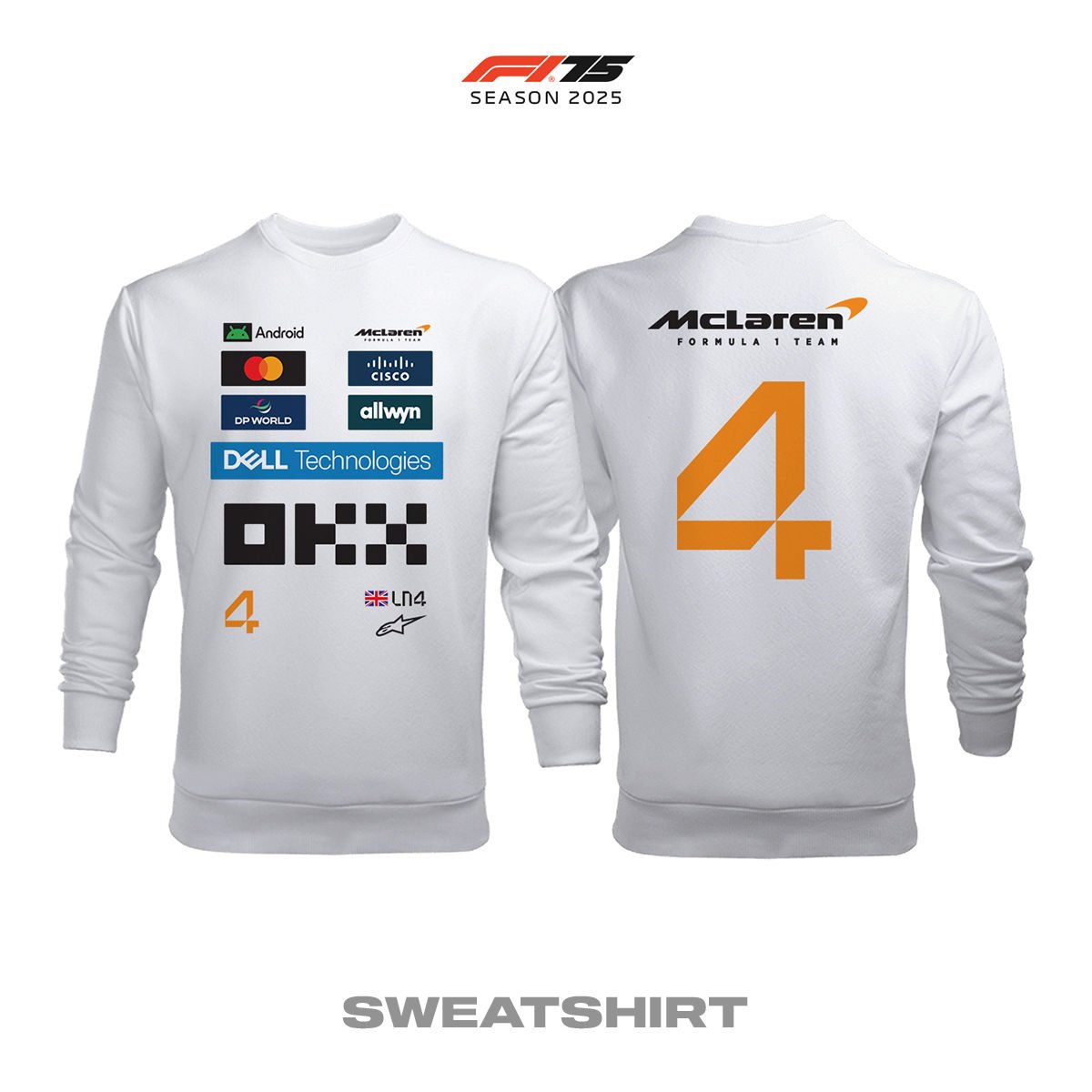 McLaren F1 Team: MCL39 White Edition 2025 Sweatshirt