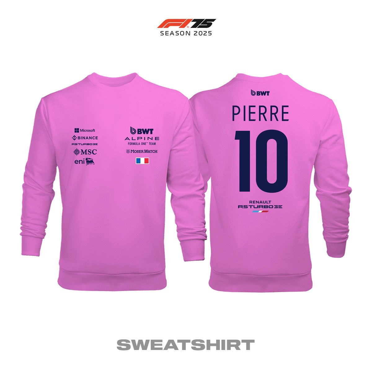 Alpine F1 Team: A525 - Pink Crew Edition 2025 Sweatshirt