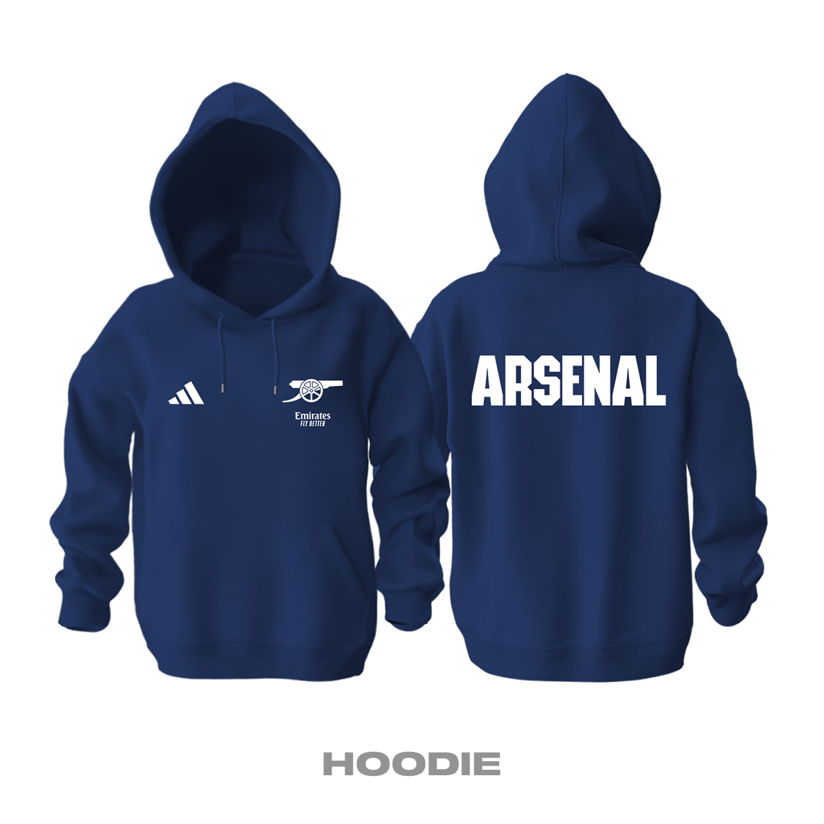 Arsenal: Club Culture Series - Navy Edition Kapüşonlu Hoodie